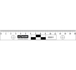 obrázek Měřítko magnetické, bílé, 15 cm