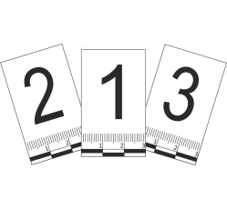 obrázek Čísla 1-10, vel. 3x5 cm, plastová, jednostranná, s měřítkem 