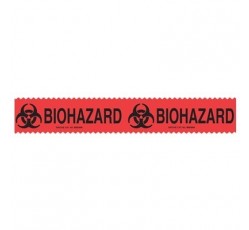 obrázek Samolepka BIOHAZARD, červená, šířka 3,8 cm, délka 33 m