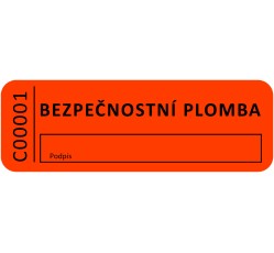 obrázek Bezpečnostní plomba, oranžová